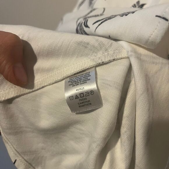 NWT Ann Taylor black and white print tank top peplum size XS - Picture 6 of 6